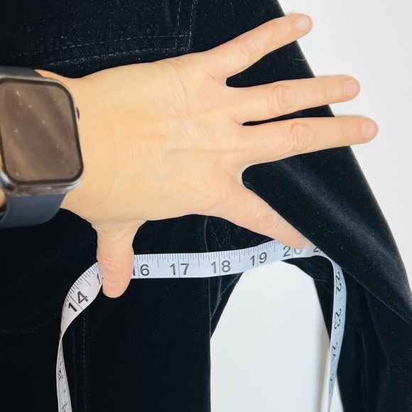 GAP Black Velvet Button Up Tailored Blazer Jacket Collar Size‎ 8 Preppy - Picture 9 of 9